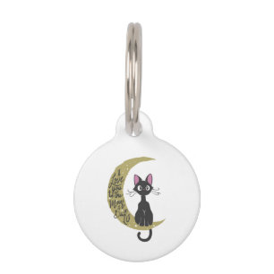 Placa Para Mascotas Te amo a la luna y a la espalda - Elige el color