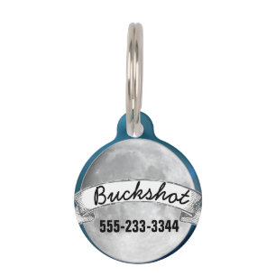 Placa Para Mascotas Te amo a la luna y atrás