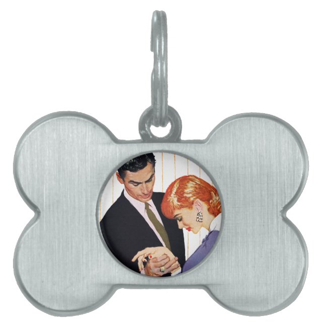 Placa Para Mascotas Te amo, mamá Girl (Frente)