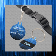 Tecno del ciberespacio azul y negro personalizado