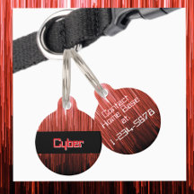 Tecno del ciberespacio rojo y negro personalizado