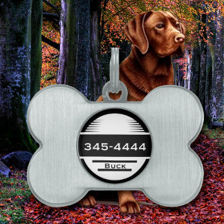 Placa Para Mascotas Teléfono y nombre de la etiqueta de perro personal