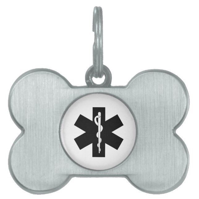 Placa Para Mascotas Tema de la emergencia del ccsme (Frente)