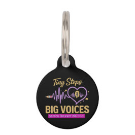 Placa Para Mascotas Terapia Del Habla Pequeños Pasos Grandes Voces Imp