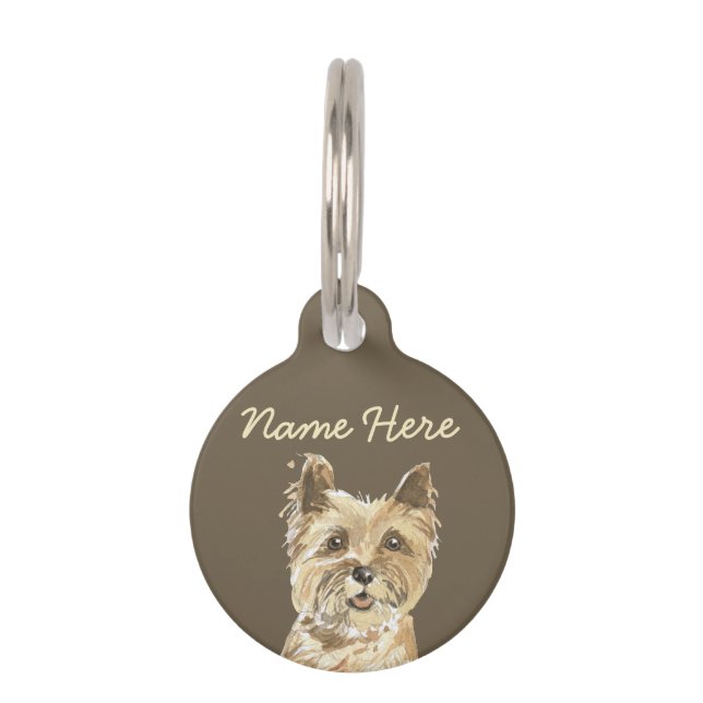 Placa Para Mascotas Terrier Cairn (Anverso)