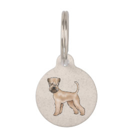 Placa Para Mascotas Terrier Wheaten de Pelaje Suave Perro de Dibujos A
