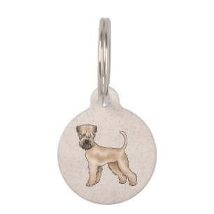 Placa Para Mascotas Terrier Wheaten de Pelaje Suave Perro de Dibujos A