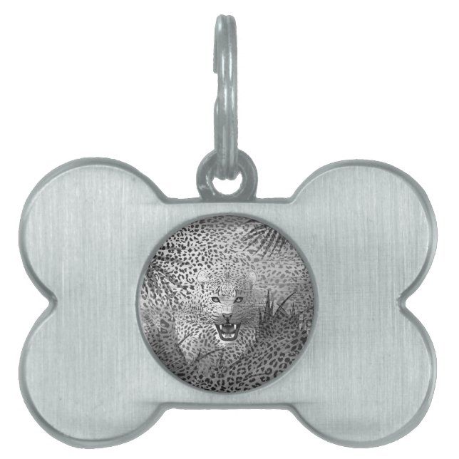 Placa Para Mascotas Territorio de leopardo 2 (Frente)