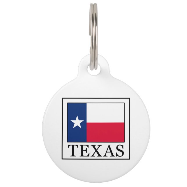 Placa Para Mascotas Texas (Anverso)