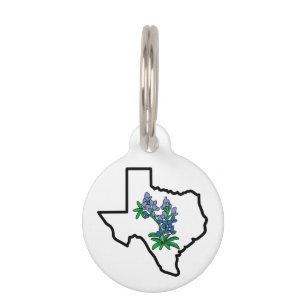 Placa Para Mascotas Texas Bluebonnets