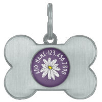 Texto Personalizado de margarita malva y amarilla