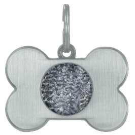 Placa Para Mascotas Textura de árbol de flor de nieve