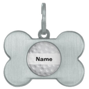 Placa Para Mascotas Textura de la pelota blanca de golf de Guay, golfe
