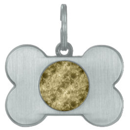 Placa Para Mascotas Textura en bruto de bronce