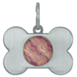 Placa Para Mascotas Textura ondulada de plumeria exótica