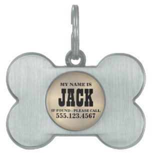 Placa Para Mascotas Textura radial metálica personalizada del oro