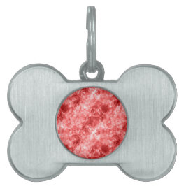 Placa Para Mascotas Textura roja arrugada