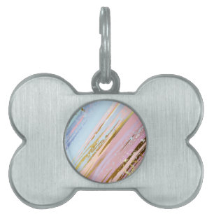 Placa Para Mascotas Textured Pink Background
