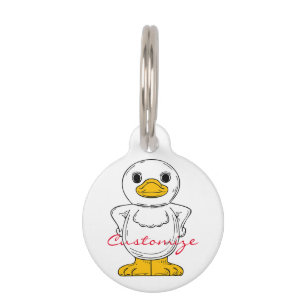 Placa Para Mascotas Thunder_Cove del pequeño pato blanco