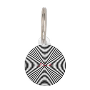 Placa Para Mascotas Thunder_Cove espiral de hipnosis redonda