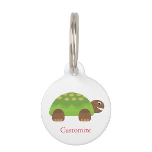 Placa Para Mascotas Thunder_Cove feliz tortuga sonriente