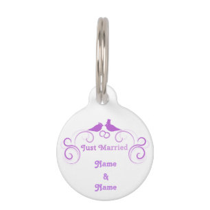 Placa Para Mascotas Thunder_Cove recién casados