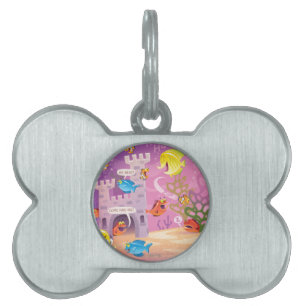 Placa Para Mascotas Tiempo Cuenta-Debajo del mar