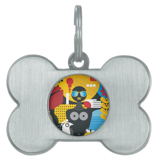 Placa Para Mascotas Tiempo de verano (Frente)