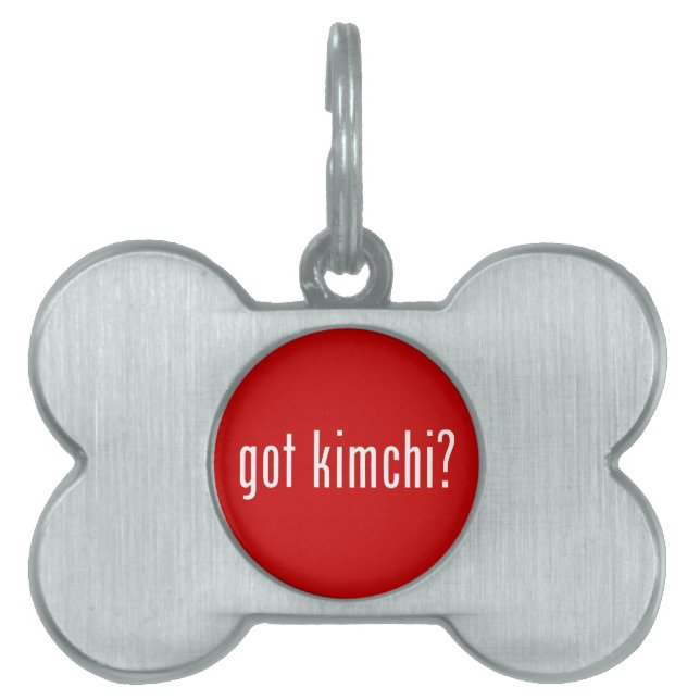 Placa Para Mascotas ¿tiene kimchi? (Frente)