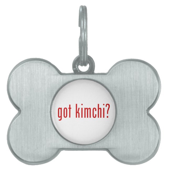 Placa Para Mascotas ¿tiene kimchi? (Frente)