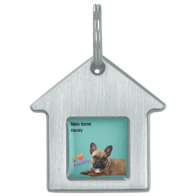 Placa Para Mascotas Tiermarke französische Bulldogge  (Frente)