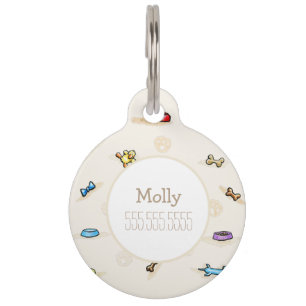 Placa Para Mascotas Tierra de juguetes de perro personalizada