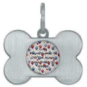 Placa Para Mascotas Tierra de los libres, 250 años de libertad
