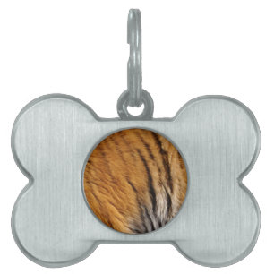 Placa Para Mascotas Tiger Stripes Big Cat con muestreo fotográfico