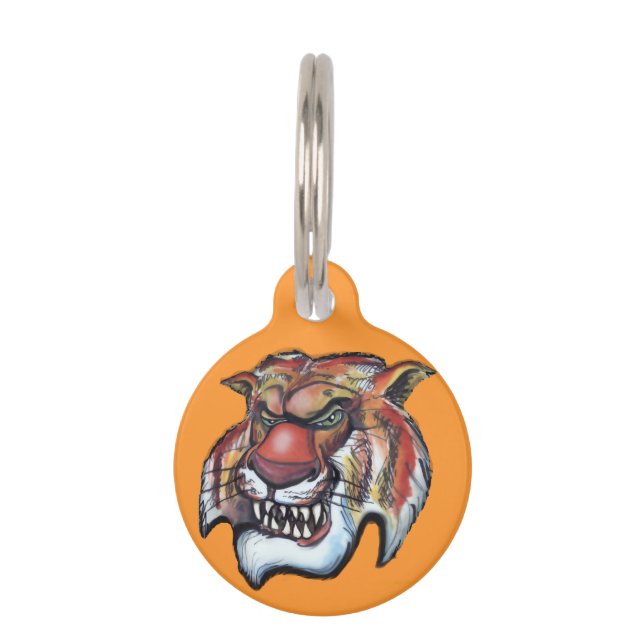 Placa Para Mascotas Tigre (Anverso)