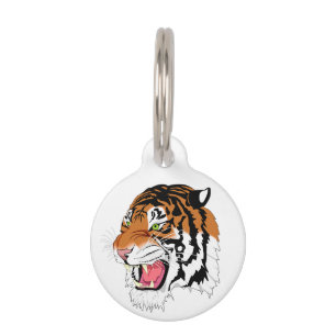 Placa Para Mascotas Tigre