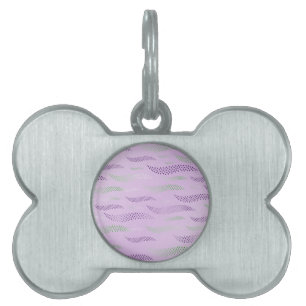 Placa Para Mascotas Tigre de ondas (patrón estilizado) 3