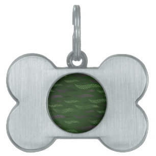 Placa Para Mascotas Tigre de ondas (patrón estilizado) 5
