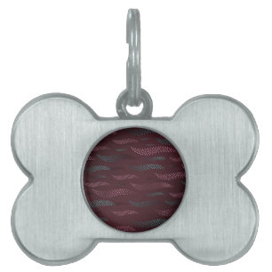 Placa Para Mascotas Tigre de ondas (patrón estilizado) 6