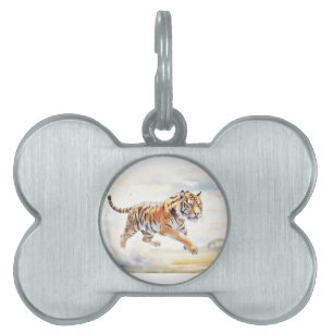 Placa Para Mascotas Tigre en acción 2
