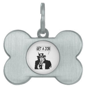 Placa Para Mascotas Tío Sam Obtén Un Trabajo