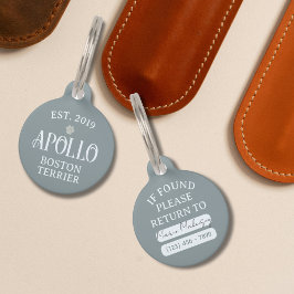 Placa Para Mascotas Tipografía de nombre de mascota con escritura arqu