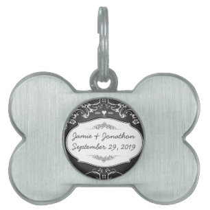 Placa Para Mascotas Tipografía de Pizarra en Bodas