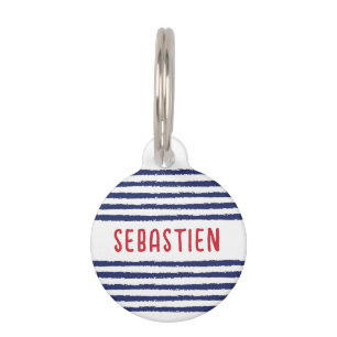 PLACA PARA MASCOTAS TIRA MODERNA (NAVY)