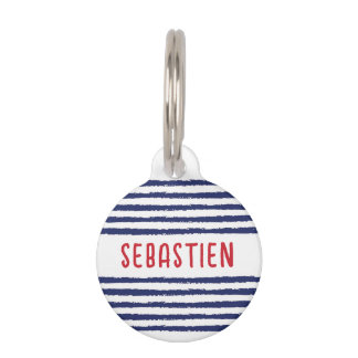 PLACA PARA MASCOTAS TIRA MODERNA (NAVY)