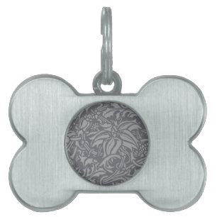 Placa Para Mascotas Tistle escocés Knot William Morris Style