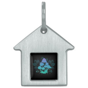 Placa Para Mascotas Toadstools en Bushes