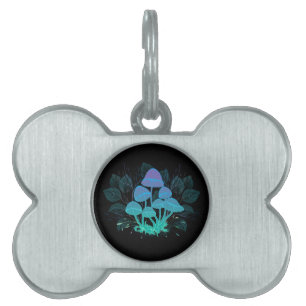 Placa Para Mascotas Toadstools en Bushes