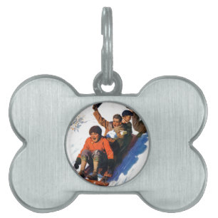 Placa Para Mascotas Tobagganing