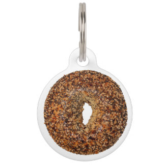 Placa Para Mascotas Todo Bagel Personalizar Etiqueta de identificación